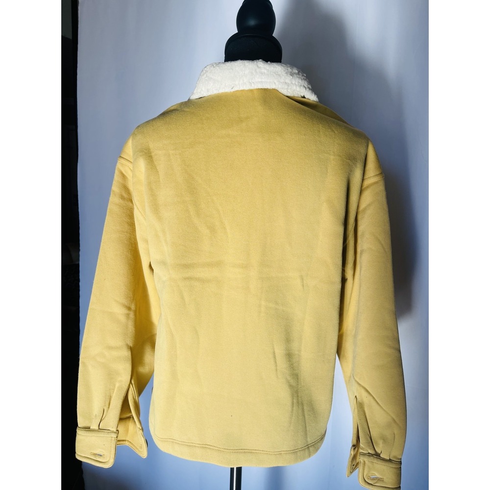 New WT ALEX & PARKER Button Up Fleece Neckline M Wheat Color, Soft Polyester - Picture 3 of 6